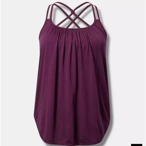 NWT - Torrid Women’s Performance Cotton Scoop Neck Active Tank With Bra